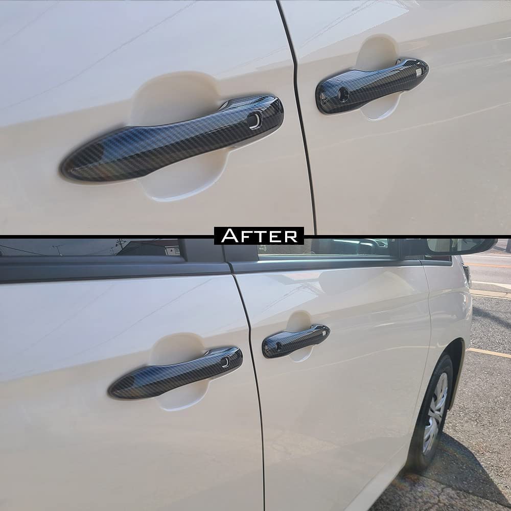 New 90 Series Door Handle Exterior Protects Door Handles from Nail Scratches Voxy/Noah Cover/Garnish, Parts, ABS, (Carbon Black)