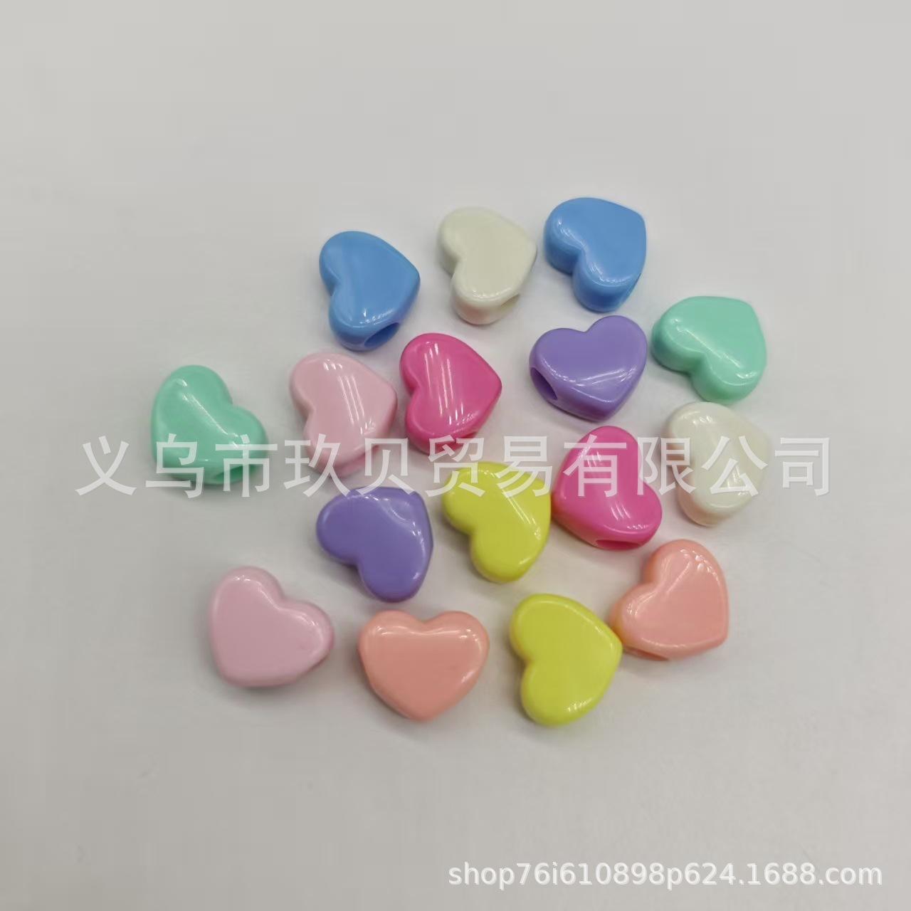 

Acrylic Colorful Heart Beads for DIY Jewelry Making