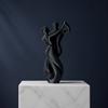 Yousheng 3D Printing Art Ornament, Matte Black Dancing Couple Model, Abstract Tango Dance Statue, with Stable Base Figurine for Home
