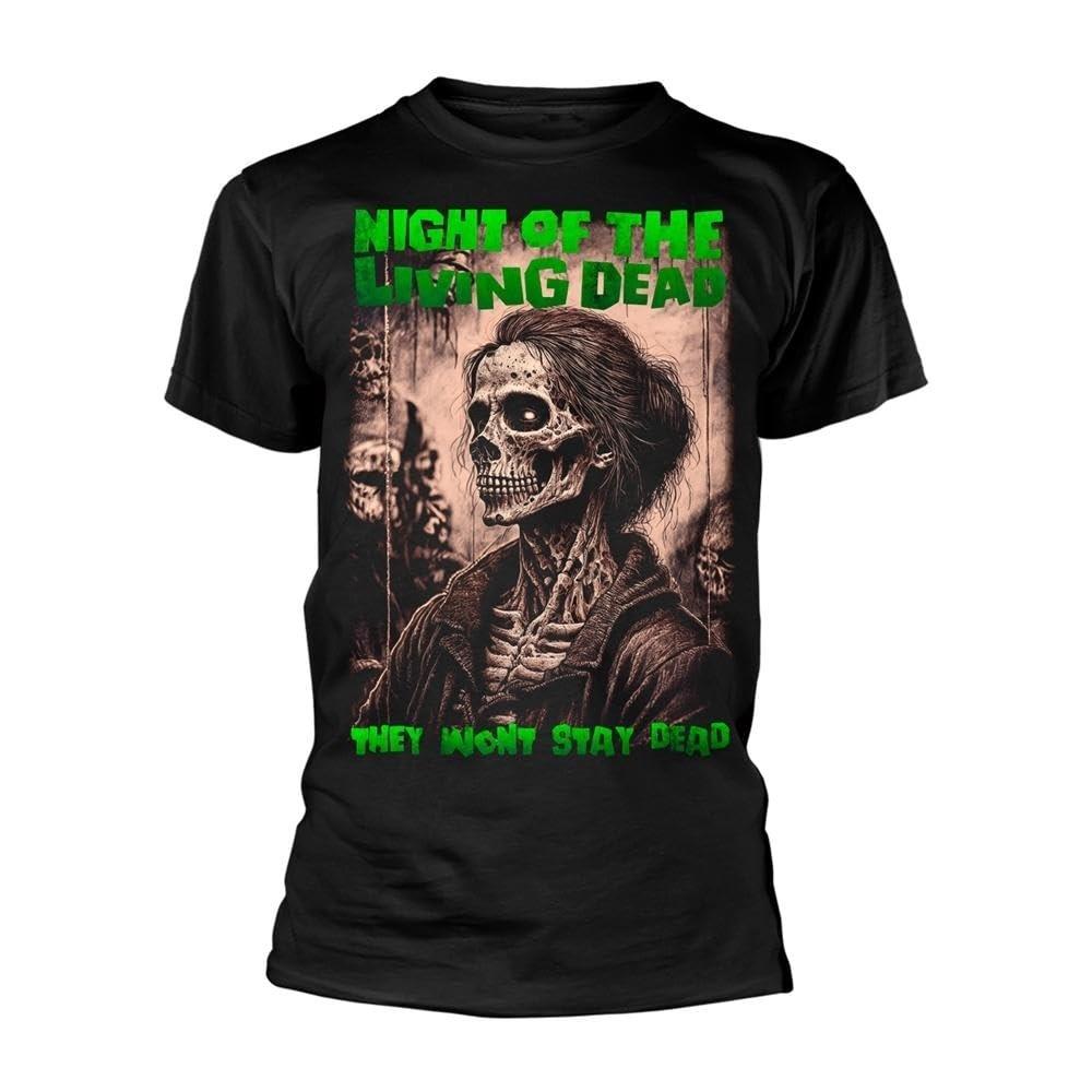 Night of the Living Dead Unisex Adult Zombie F2 T-Shirt XXL Black S