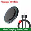 30W Mini Wireless Charger Pad Desktop LED Light Induction Stand For iPhone Samsung S25 Xiaomi AirPods Pro Fast Charging Station