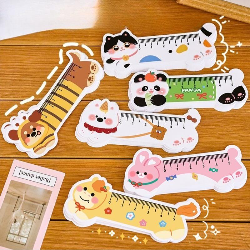 14 Pcs Cute Cartoon Ruler Bookmark Creative Animal Paper Bookmark Student Kid Stationery School Supplies