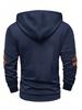 Men's Solid Color Jacquard Hooded Sweatshirt - Autumn/Winter European American Style, Loose Fit Casual Outerwear
