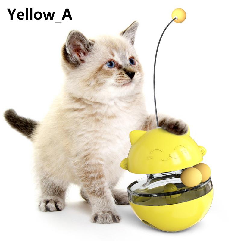 Interesting Tumbler Mint Ball Feeders Puzzle Play Cat Tracks Spinning Toy Game Cat Funny Cat Stick