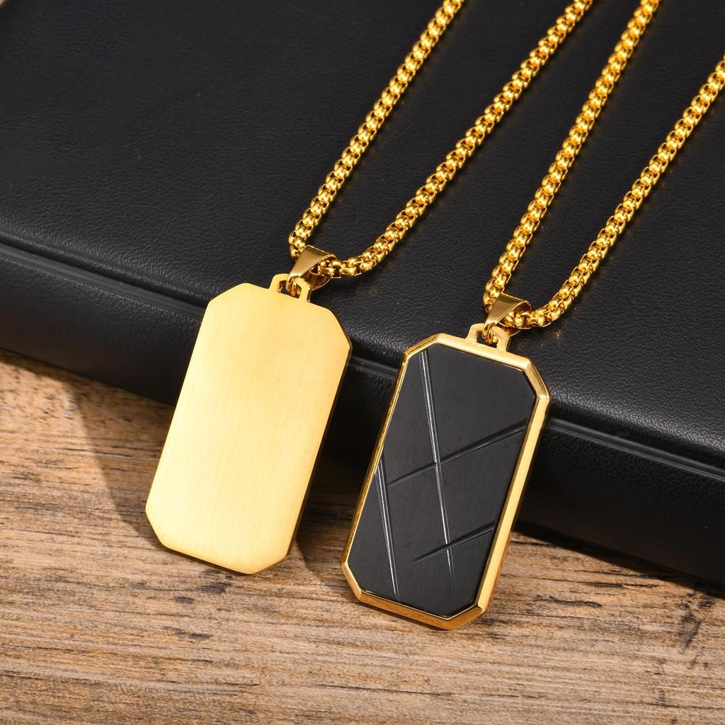 Stylish Dogtags Necklace for Men Boy,Waterproof Stainless Steel Pendant Necklaces,Birthday Anniversary Jewelry Gift