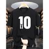 European Sizes Men'S Fashion Short-Sleeved T-Shirt with Letter Pattern Print, Suitable for Teenagers As a Casual Crew Neck Top for Spring And Summer