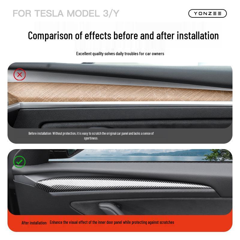 Tesla Model 3/Y Interior Trim Kit: Door, Console, Dashboard Accessories