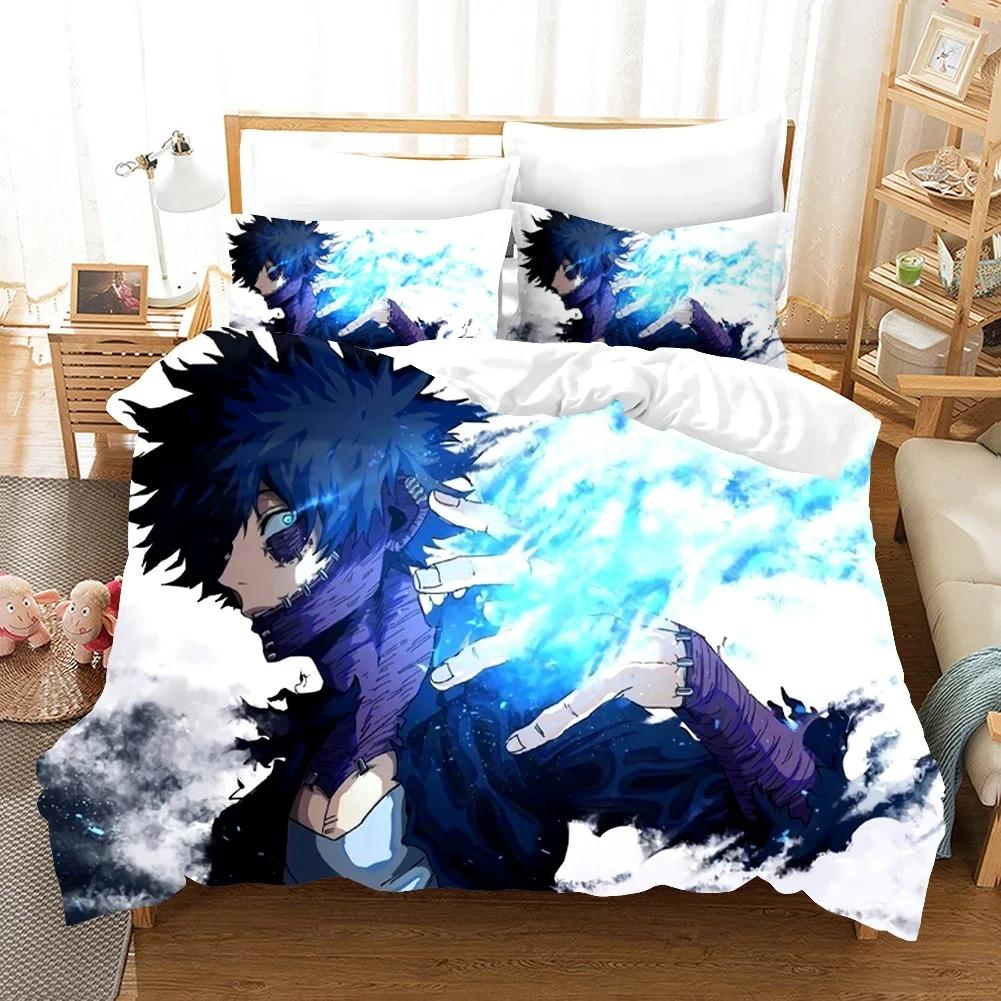 Anime 3D Printed My Hero Academia Duvet Cover Pillowcase Bedding Set Double Twin Full Queen King Adult Bedclothes Quilt Cover