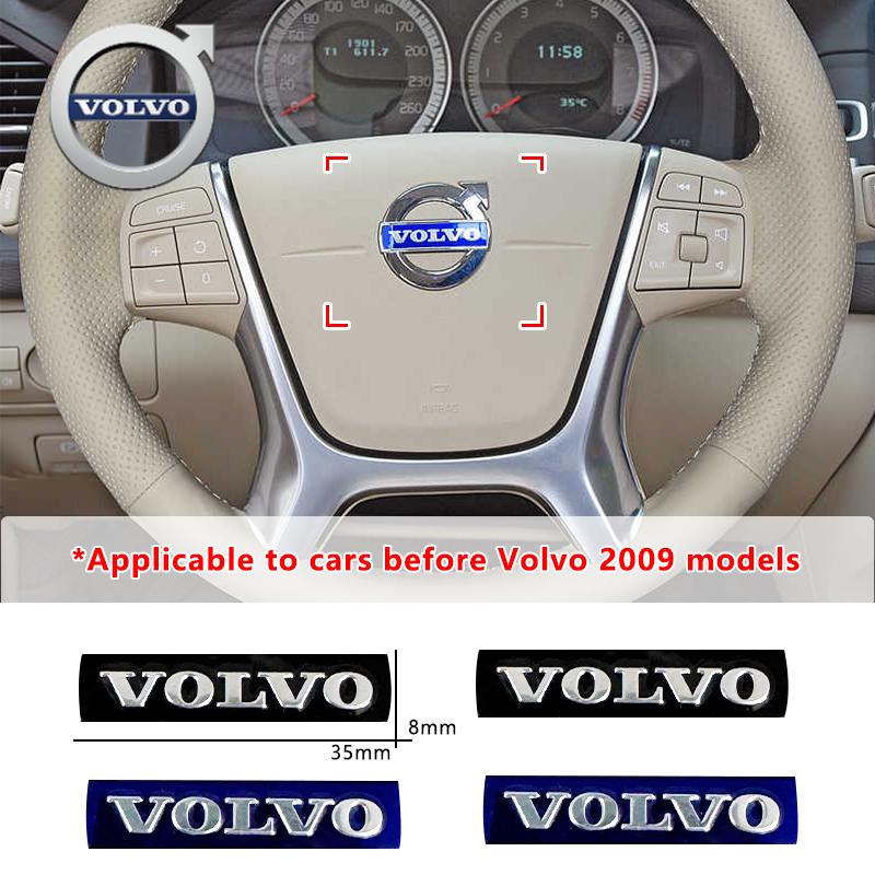 bgw4 For Volvo Steering Wheel Sticker 35mmx8mm Car Badge Sticker For Volvo XC90 XC60 XC40 S60 V90 S40 V40 V60 S80L Before 2009 Volvo