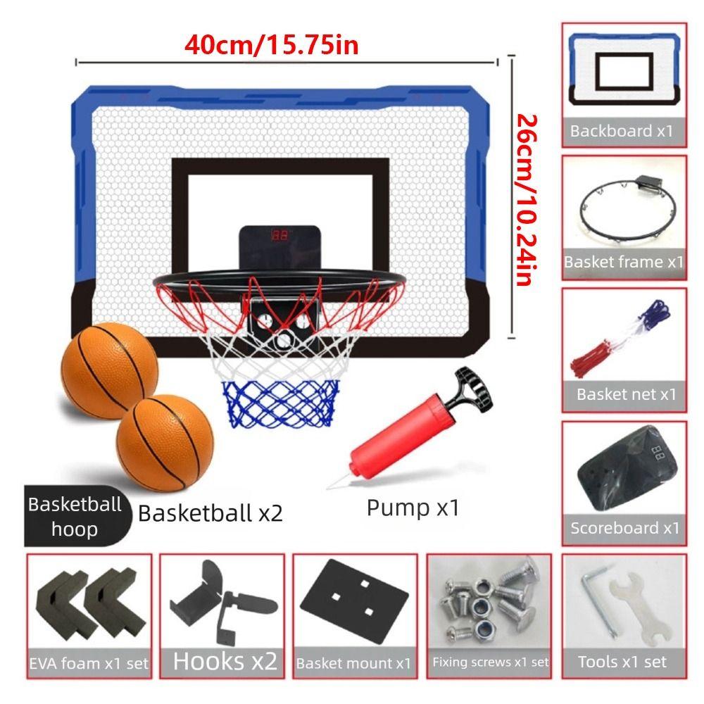 With Electronic Scoreboard Indoor Play Basketball Goal Kids Basketball Training Toys  Home Use
