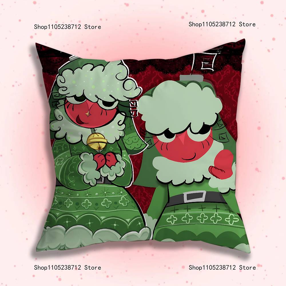 Federe per Cuscino Gioco B-Bobette D-Dandy Cartoon Divano Decorativo Casa Stampa Double-Sided Peluche Corto Federa Cuscino Carina