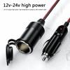 12V 24V 20A Socket Plug with Indicator Light Cigarette Lighter Female Power Extension Cable Car Male Female Extension Cable