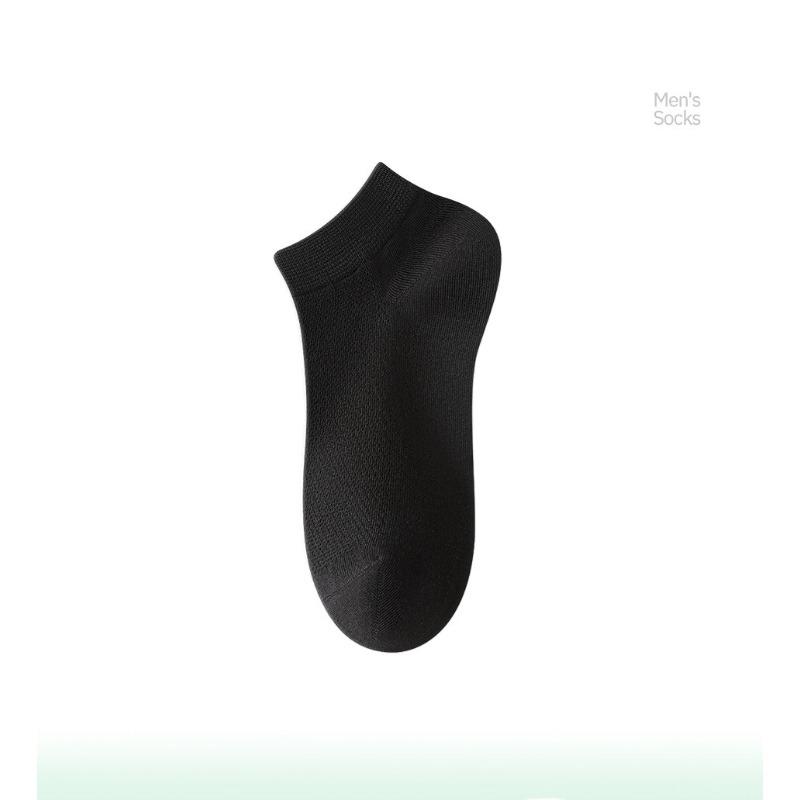 Short-tube Men s Deodorant Cotton Socks, Summer Pure Cotton Short Socks, Thin Style, Antibacterial Cotton Socks 1 pair чёрный