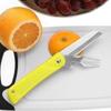 Stainless Steel Kitchen Fruit Knives ABS Handle Folding Slicing Knife with Fork Camping Pocket Peeler