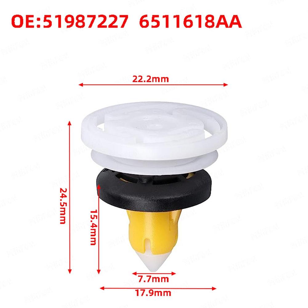22.2mm Car Door Panel Clips 51987227 8 PCS For Compass