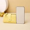 Transparent Women Lingge Wallet Portable Lady Short PU Purses Versatile Solid Color Card Bag  Work