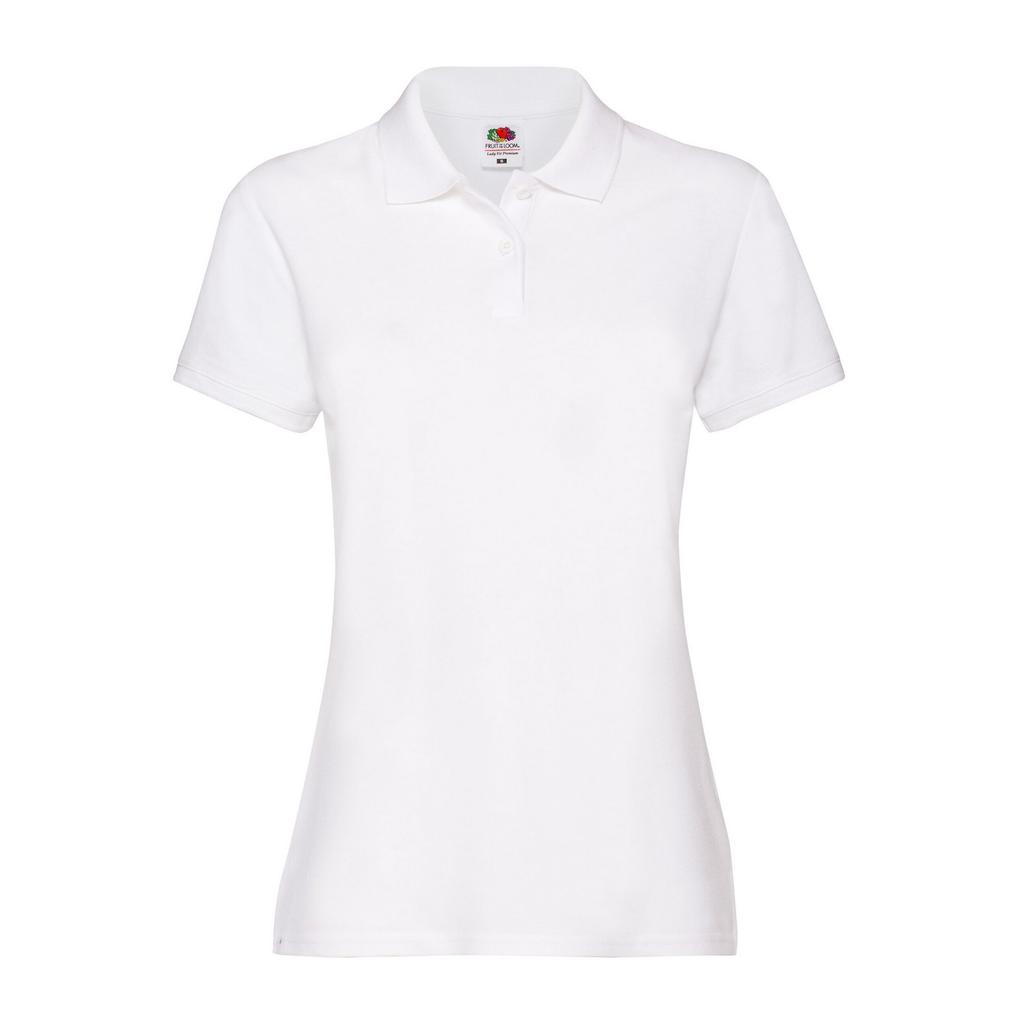 FRUIT OF THE LOOM Womens/Ladies Premium Plain Polo Shirt