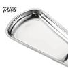 Modern Buffet Utensil Tray Stainless Steel Tray, Serving Spoon Holder with Food Tongs Non Stick Rest Rack, Plate for Bread Cake, Kitchen Counter
