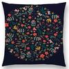 Animal Tale Spring Floral Garden Pattern Sofa Throw Pillow Case Bear Fox Unicorn Bear Birds Flower Leaf Fantasy Cushion Cover