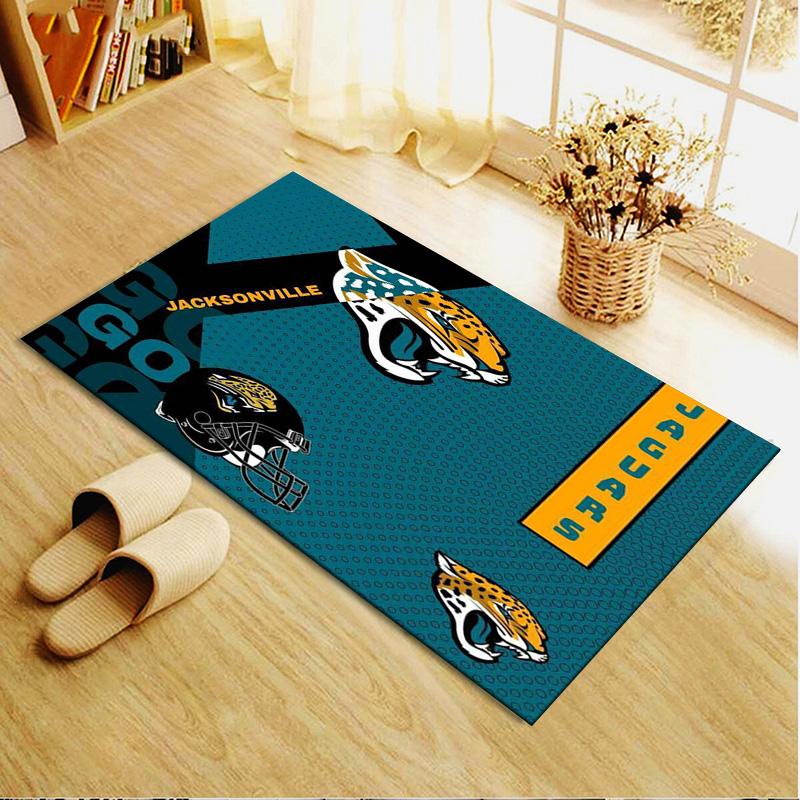 Tappeto Jacksonville Jaguars per Soggiorno Camera da Letto Casa Decorazione Divano, Tappetino Antiscivolo per Giochi Bambini