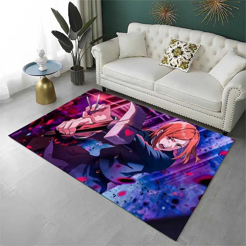 Cartoon Jujutsu Kaisen Anime Itadori Yuj Carpet Rug for Playroom Bedroom Living Room Sofa Home Decor,kid Non-slip Floor Mat
