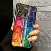 Watercolors Set Paint Palette Plating Phone Case For Iphone 16 17 Pro Max Air 16E 14 15 Plus 12 13 Mini Anti-Fall Airabag Cover