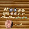 Vintage Gold Color Stainless Steel Butterfly Earrings for Women Zircon Cartilage Piercing Stud Earring Jewelry Aretes De Mujer