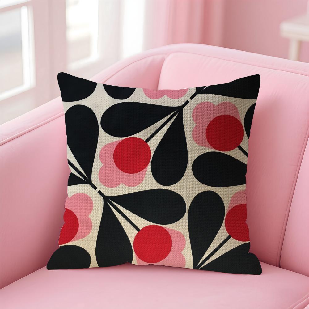 Luxury OOrla Kiely Cushion Cover Natural Linen Pillow Case DoubleSided Print Decorative Sofa Pillowcase Home Decor Gift