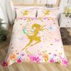 Fairy Duvet Cover Set For Girls Queen Twin Size Lightweight Down Quilt Covers Bedroom Decor 2 Pillowcases 1 Duvet Cover No Quilt