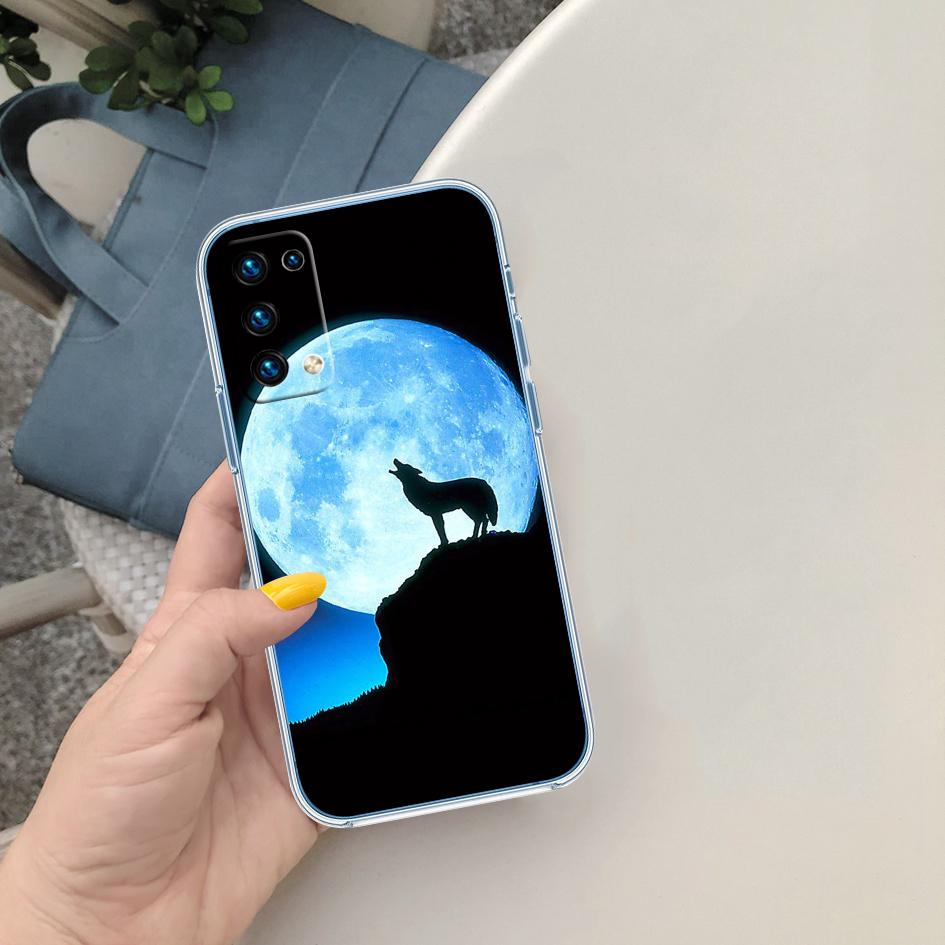CJ8 Zvířecí Vlk Soft Shell Průhledný Kryt na Telefon pro Motorola Moto Edge 20 30 40 50 S30 Fusion Ultra Pro Neo Lite + G200 G23