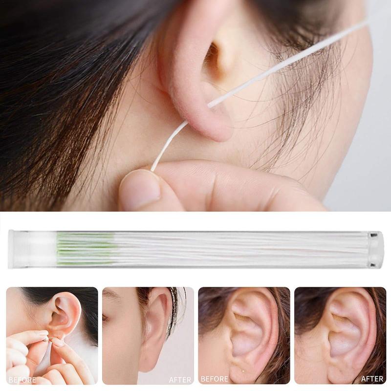 60Pcs/Tube Ear Line Ear Hole Cleaning Line Removes Dirt Deodorizes Prevents Plugging Ear Line Portable Ear Hole Cleaning Tools