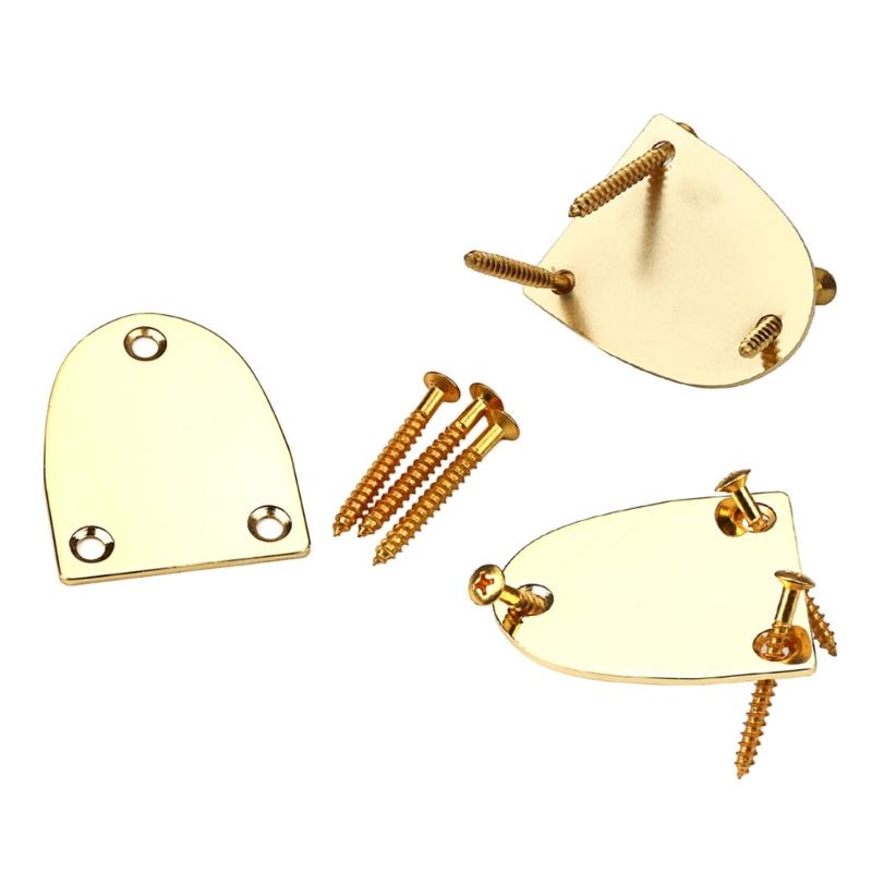Metal Guitar Neck Plate 3 Hole Guitar Neck Joint Board Mounting Plate Durability