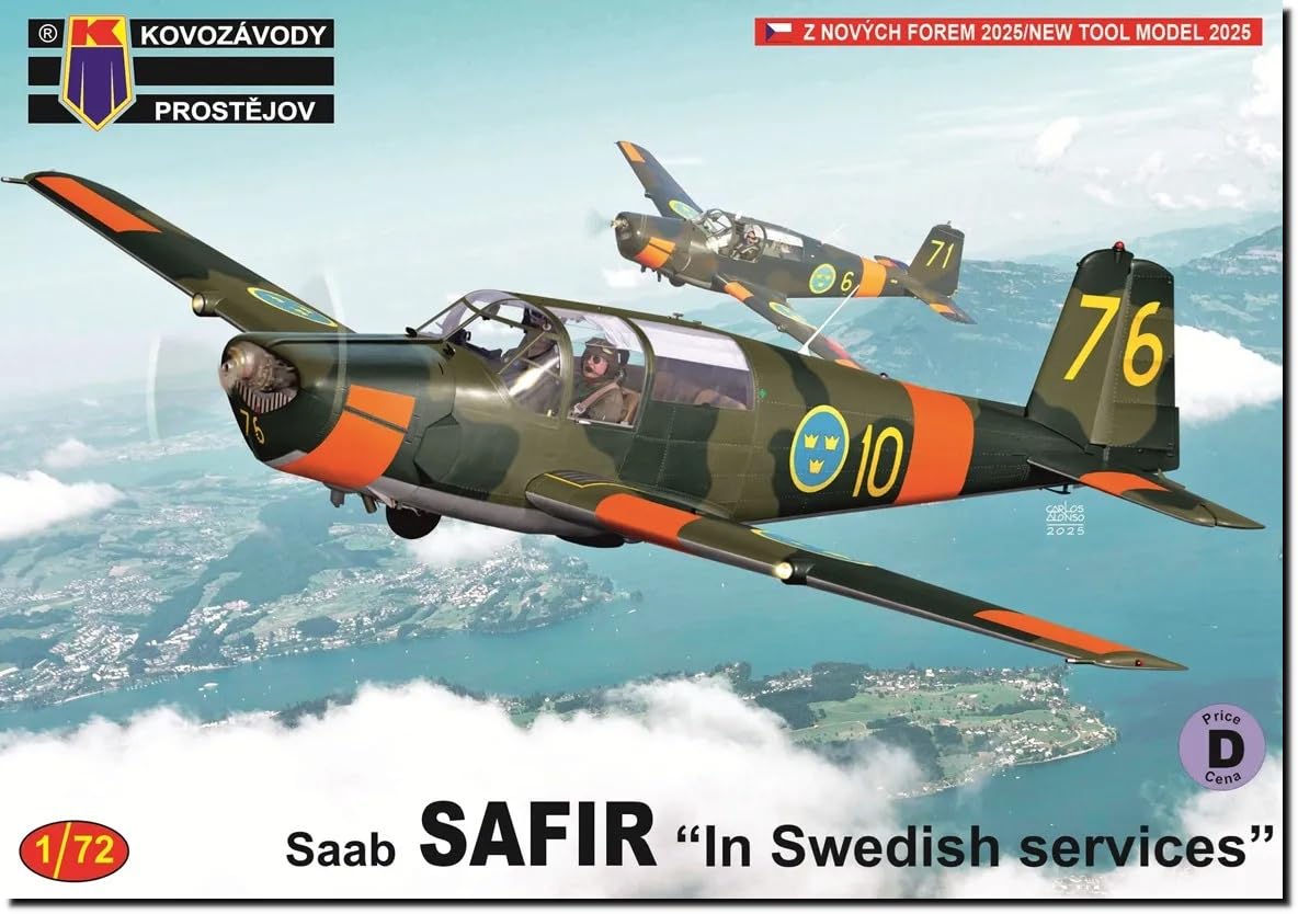 KP Model Saab Safir Swedish Plastic Model Kit KPM0523 1/72