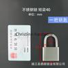 304 Stainless Steel Padlock Cabinet Outdoor Lock Head Furniture Lock Waterproof Rust-Proof Door Lock with