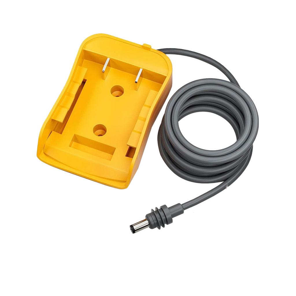 2.1mm DC Output Adapter Connector for For DCB200 For DCB203 18V 21V Batteries 95cm Cable Yellow 75g 8.7 x 5.9cm