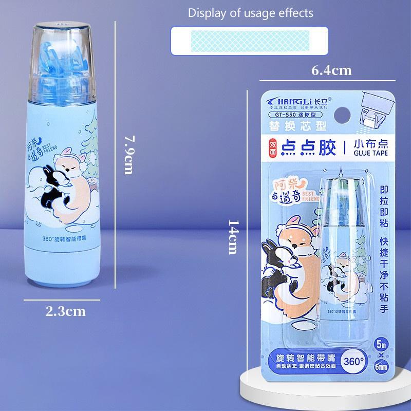 Cartoon Stationery Roller Glue Tape Press-On Dot Glue Office Ledger Supplies Student Study Exam Pen Style