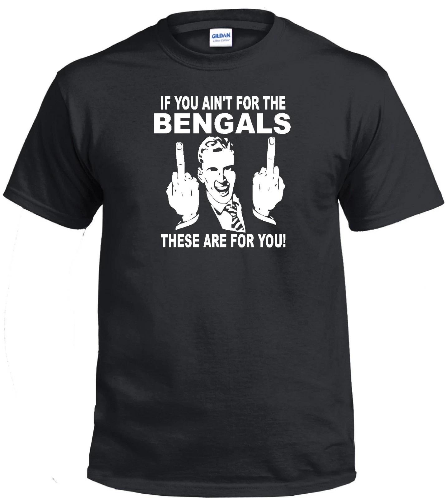 BENGALS FAN FLIP THE BIRD FOOTBALL BLACK T-shirt JERSEY 3XL