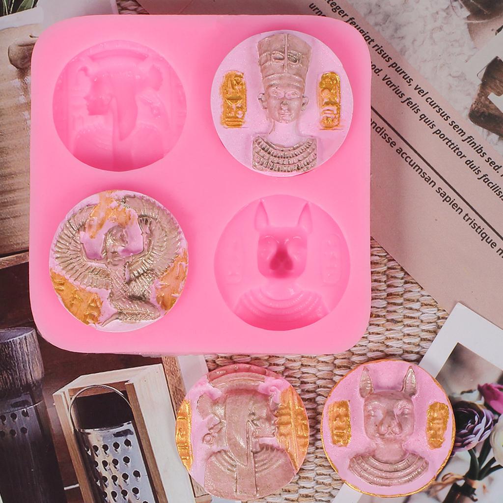 Silicone Mold Egyptian Pharaoh Shape Casting Mold DIY Craft 3D Art Making Supply