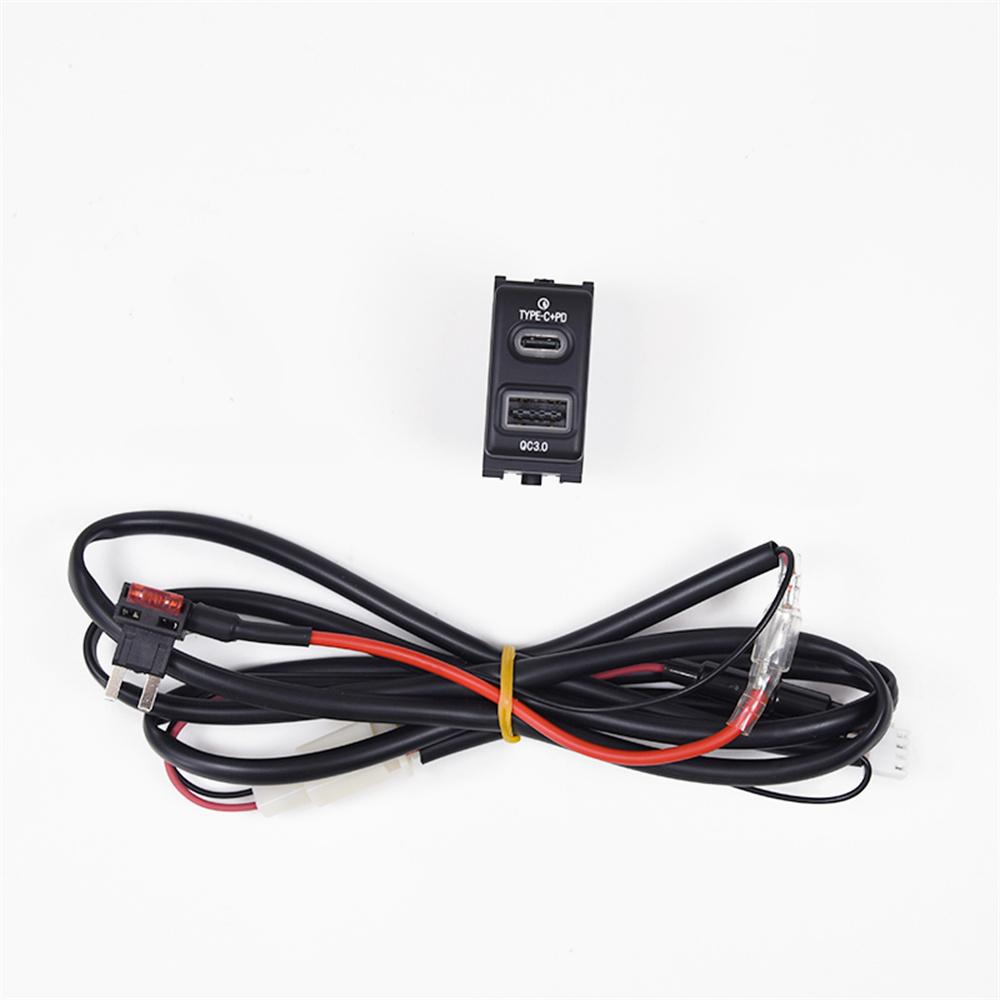 18W Car Charger Type-C+QC3.0 Fast Charging Fit For Nissan Patrol Y61 Y62 Altinma