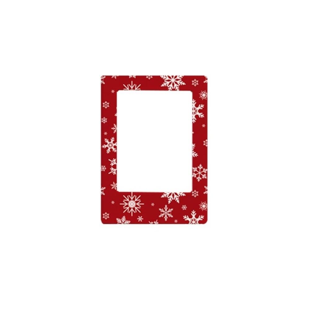 4Pcs Plastic Mini Magnetic Picture Frame Snowflake Refrigerator Picture Holder  for Polaroid Photo