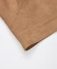 Sperone Mandarin Collar Curved Suede Blouson (Camel)