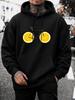 Unisex Hoodie, Casual Daily Wear, Orange Slice Bicycle Graphic Print, Pullover Sweatshirt, Streetwear Style, Autumn Winter Outdoor, Long Sleeve with F