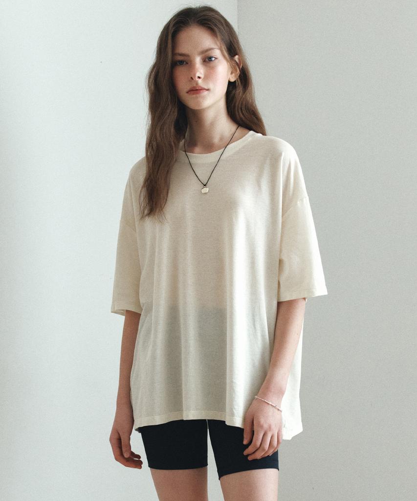 Banwonateullie A3598 Essential Overfit T-Shirt_Cream