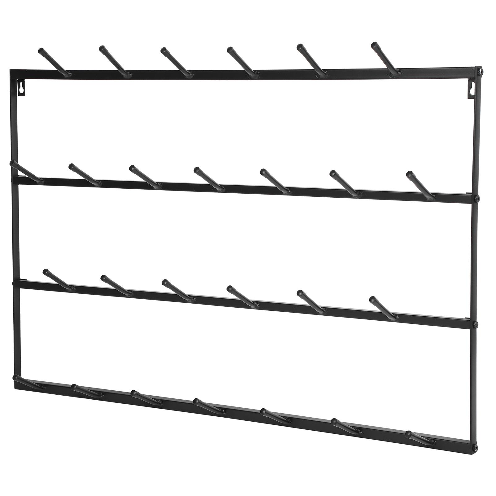 Кованое железо Подставка для чайных чашек Настенный органайзер для хранения и демонстрации кофейных кружек Черный 4 Layers 3530₽