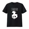 Streetwear Black White Line Art Panda Reverse Enjoy Print Casual T Shirt Vintage Versatile Designer Clothes Fashion