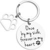 Llavero de Acero Inoxidable Colgante Pequeño Colgante de Huella de Pata de Perro Llavero de Metal Souvenir para Mascotas Llavero de Acero Inoxidable para Colgante de Mochila Bolso