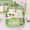 12-Layer Penicl Case Large Opening Multi-Compartment Stationery Bag Stationery Organizer Large Capacity Pen Bag Students