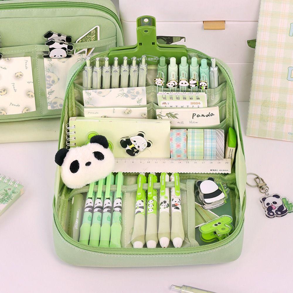 12-Layer Penicl Case Large Opening Multi-Compartment Stationery Bag Stationery Organizer Large Capacity Pen Bag Students
