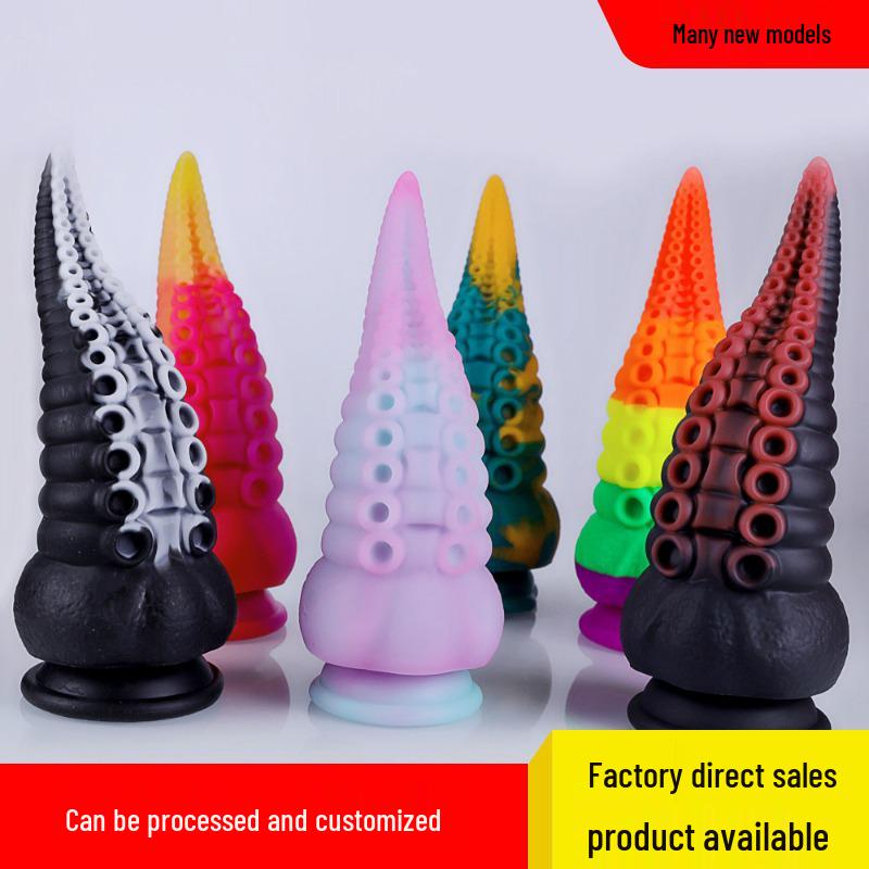 Extra Large Liquid Silicone Anal Tentacle Vibrating Plug for Women