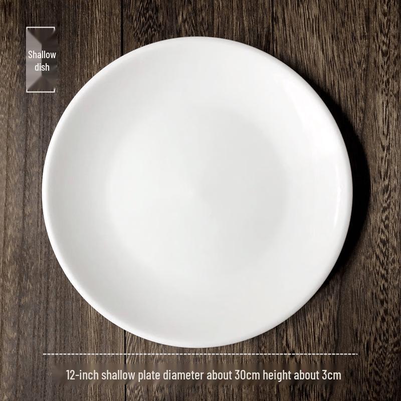 Pure White Nordic Ceramic Dinner Plate